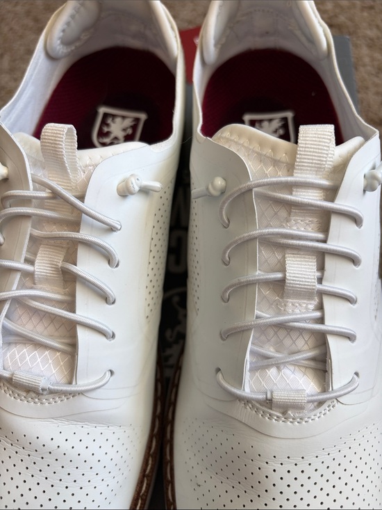 Stacy Adams Synchro Plain Toe Elastic Lace-Up casual white dress shoes Mens Sz 8 main image 16
